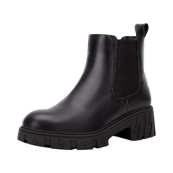 NIB Jeossy Women's Chelsea Ankle Boots | Fashion Lug Sole Platform size 7.5 - Picture 7 of 10